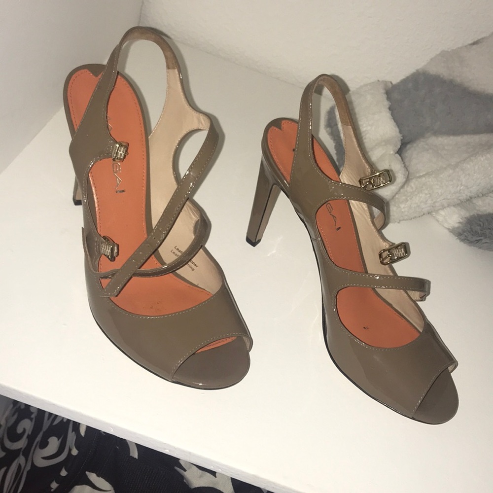 grayish copper heels